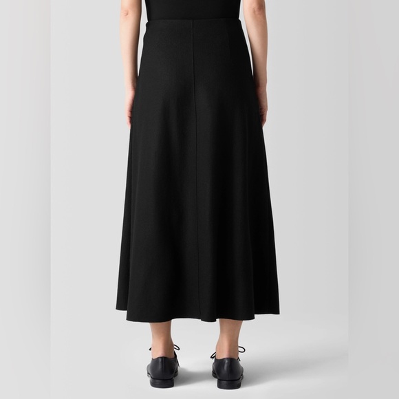 EILEEN FISHER 'Felted Wool Jersey A-Line Skirt' in Regenerative Wool - Picture 4 of 10